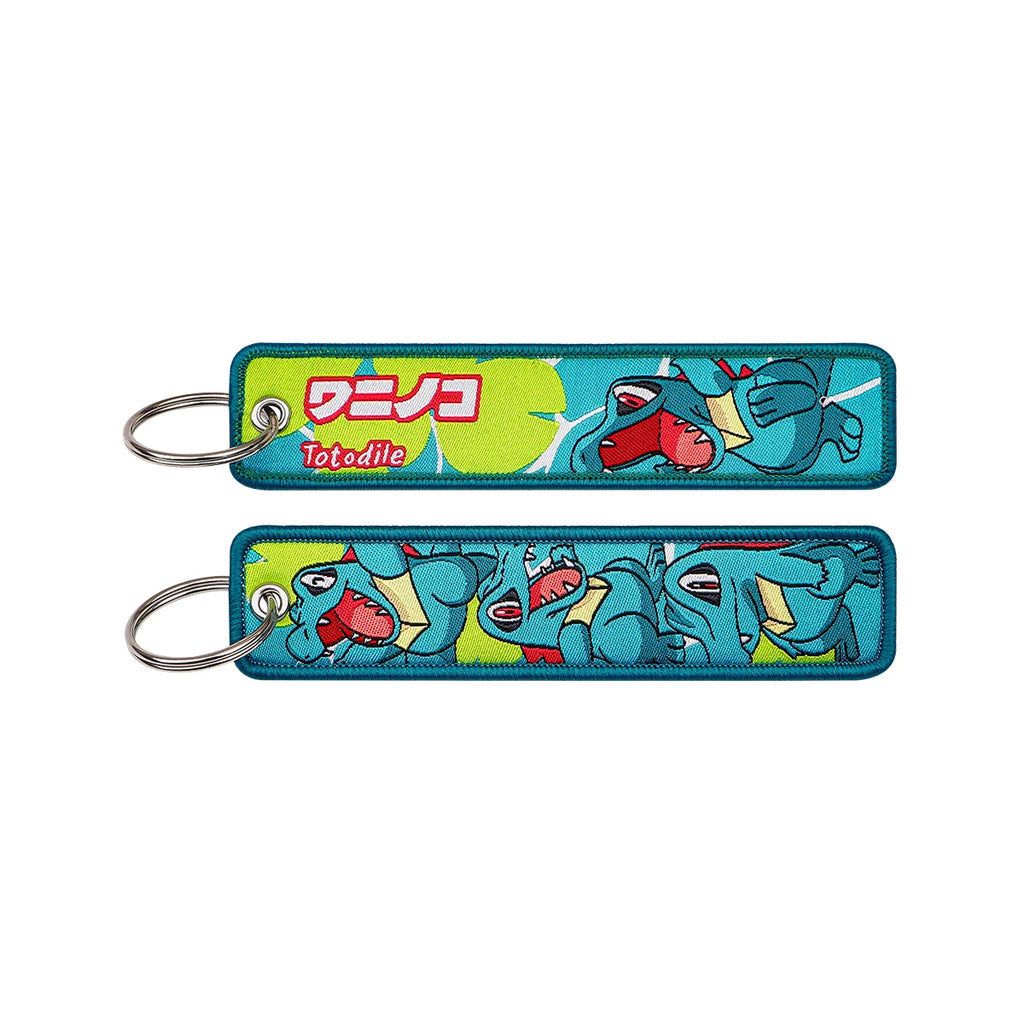 Kawaii Japanese Elf Anime Embroidery Key Fobs Key Tag Motorcycles Cars Backpack Chaveiro Keychain Fashion Keyring Friends Gifts