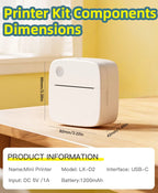 Mini Portable Wireless Label Printer  DOLEWA D2 Wireless Function, Thermal Sticker Maker, Handheld Tips, Learning Marking