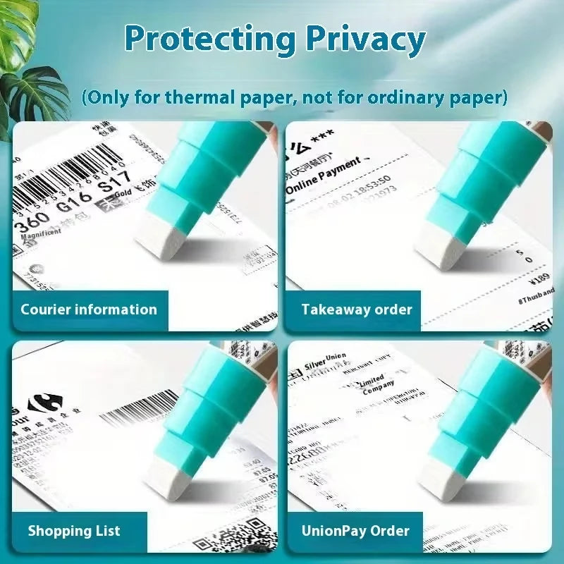Thermal Paper Correction Fluid – Quick-Drying Privacy Protection Pen for Erasing/Obscuring Text on Shipping Labels(1/3pcs)