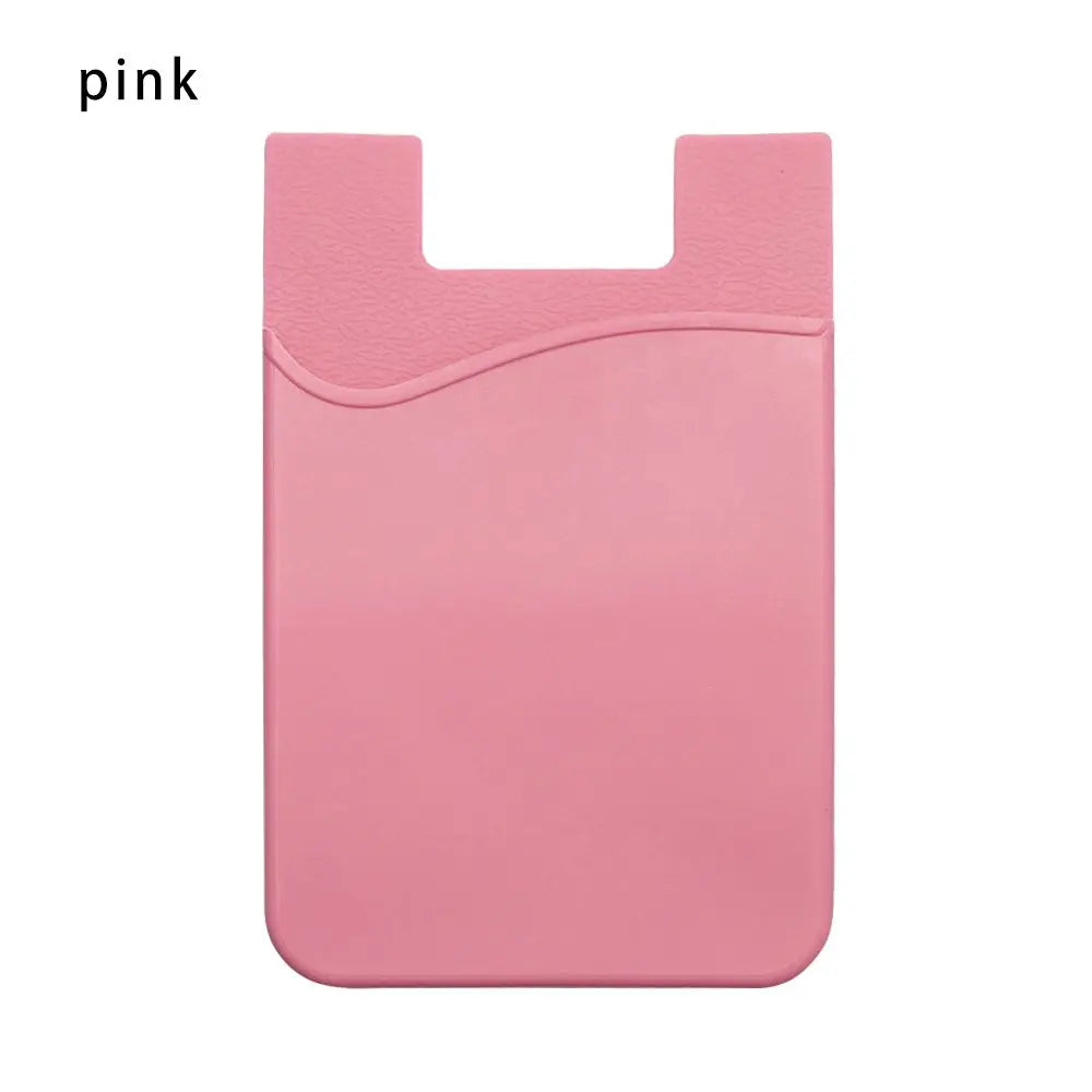 Silicone Phone Card Holder Wallet Case Phone Wallet Stick On Credit Card Holder Phone Pocket for Almost All Cell Phone