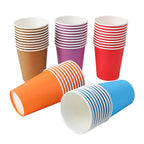 10PCS 9oz 250ml Solid Thick Paper Cup Disposable Cup Wedding Birthday Party Holiday Disposable Tableware