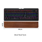 Solid Wood Keyboard Wrist Rest for 87 Key Mechanical Keyboard, Ergonomic Wooden Palm Rest with Non Slip Base