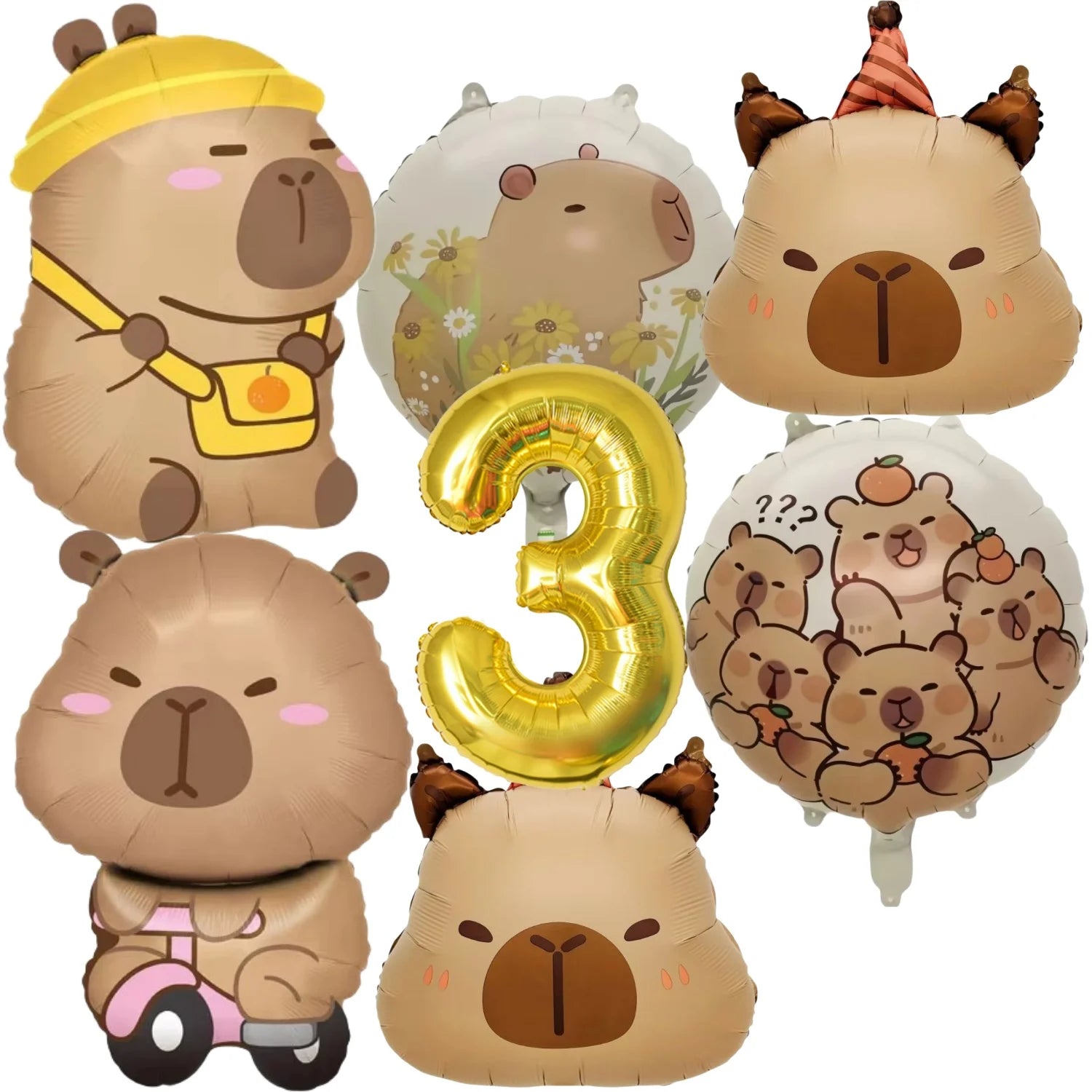Birthday Decoration Capybara Birthday Invitation Card Cup Tablecloth Plate Napkin Poster Baby Shower Birthday Girl Party Favors