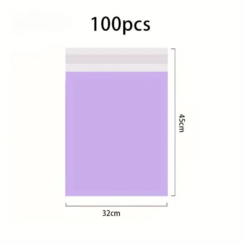 100Pcs Purple Courier Envelope Shipping Packaging Bags Poly Mailer Bag Waterproof Storage Bag Self Adhesive Seal Plastic Packagi