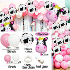 Pink Farm Animals Birthday Decor Disposable Tableware Set Paper Banner Floral Plates Baby Shower Girl Birthday Party Decorations