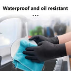 100/50/20PCS Black Nitrile Gloves Latex & Powder Free for Tattooing Manicures Salon Cleaning Disposable Food Working Latex Glove