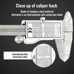 6-Inch/150mm Digital Vernier Caliper - Stainless Steel Electronic Micrometer with Depth Gauge, Precision Measuring Tool for Home