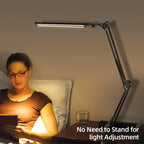 Double Head LED Desk Lamps Led Computer Monitor Light Stepless Dimmable USB Table Lamp for Office Study Reading Lighting Fixture