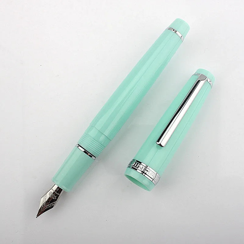Jinhao 82 Fountain Pen Acrylic EF/F/M/Bent Nib Golden Trim with Converter Writing Pen
