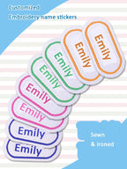 Customized Children's Name Tag Lable Sewing On Bag Clothes For Kids Embroidery Custom Sew Name Pendant Label
