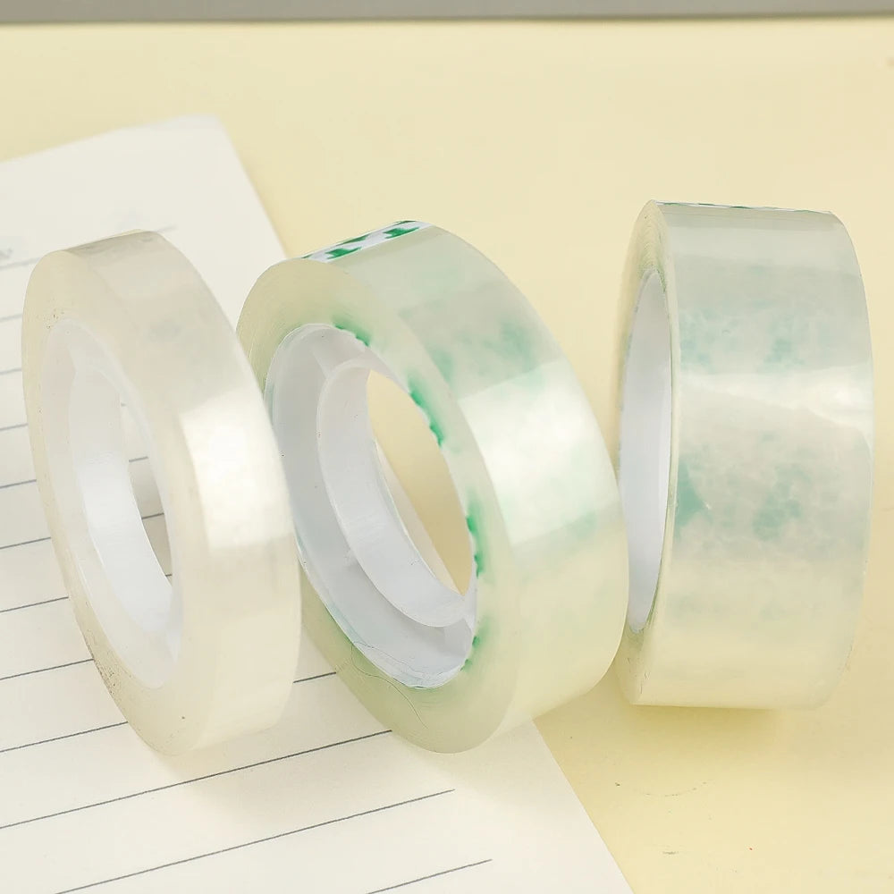 1-10Rolls Transparent Adhesive Tapes for Gift Wrapping Packing Home Office Use School Stationary Clear Refill Tape 8mm/12mm/18mm