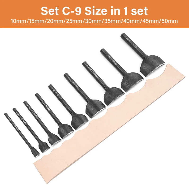 WUTA Basic Series 5-9 Pcs Leather Corner Cutter Set 1/4 Round Punches Leather Edge Cutting Die Strap Belt Wallet DIY Craft Tools