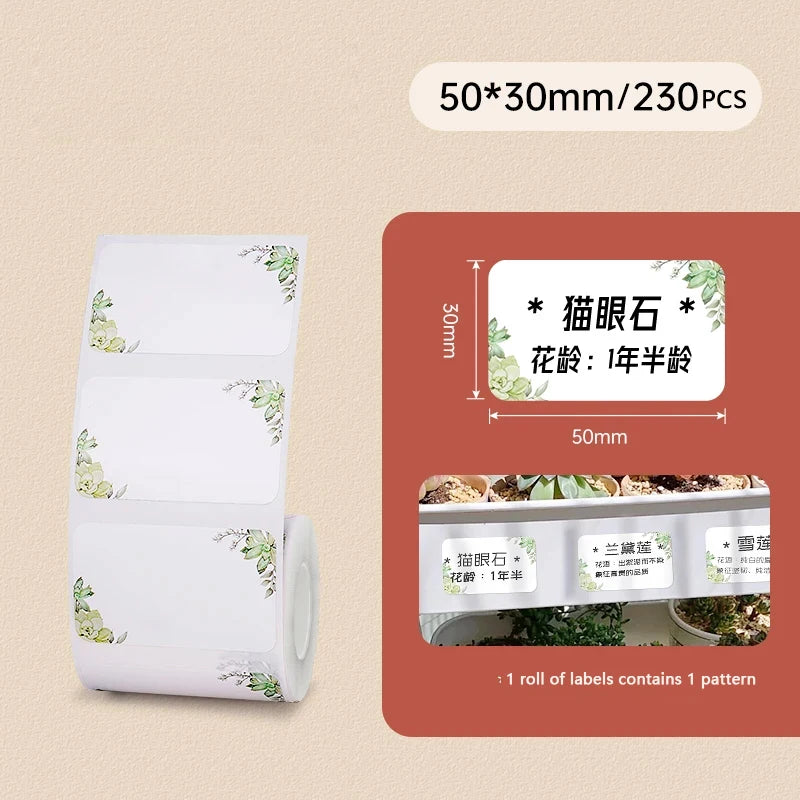 Original Niimbot B21/B3S/B1/B203 Colorful White Transparent Label Sticker  Self-adhesive Waterproof  Price Tag Thermal Paper