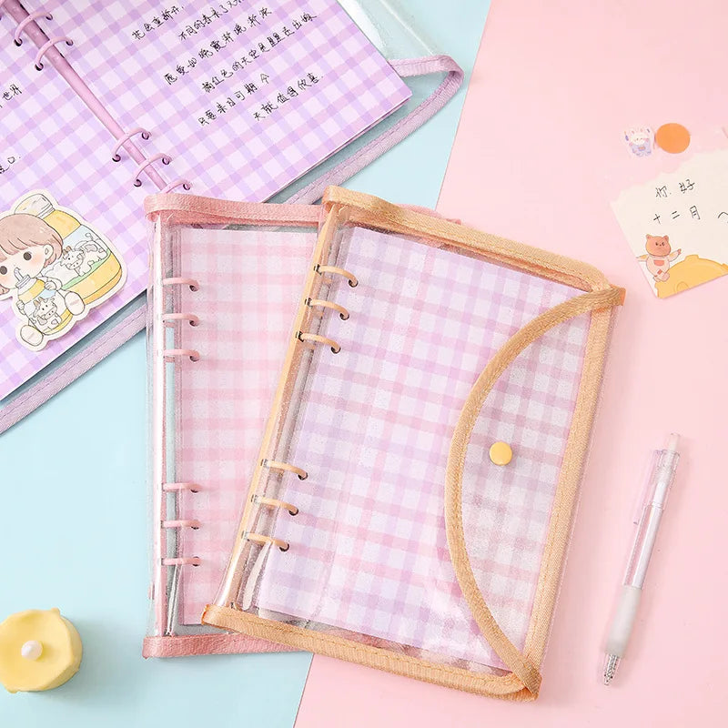 Cute Color Grid A5 A6 Loose Leaf Notebook Refill Spiral Binder Index Inner Page Item Paper Stationery