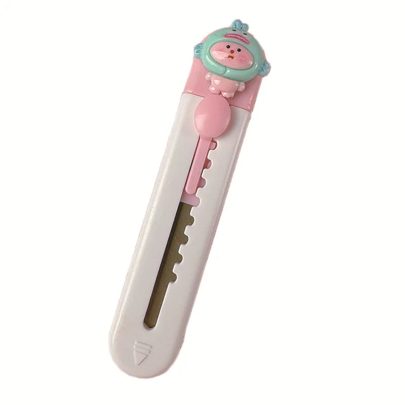 1pc Mini Portable Art Knife Students Use Envelope Opener Cute Cartoon Paper Cutter Office Stationery Express Unpacking Device