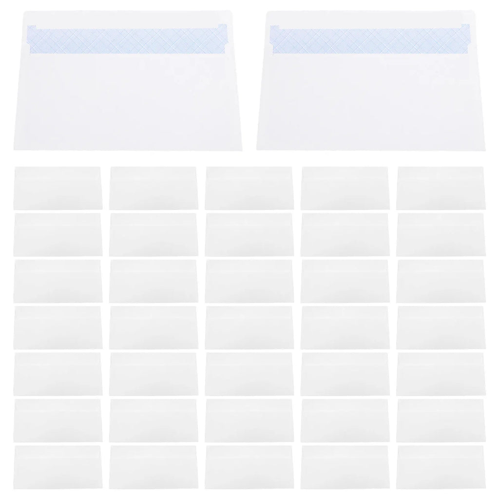 100 Pcs Envelopes Business Size Letter Peel and Seal Self Security White Office for Mailing Documents Supplies