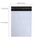 Waterproof Shipping Bags 25x35cm - Extra Strong 0.9mm Grey Poly Mailers, Tear-Resistant Self-Adhesive Envelopes for Secure Packa