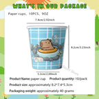Capybara Party Theme Decoration Capybara Birthday Napkins Tablecloth Cup Plate Baby Shower Capybara Birthday Girl Party Favor