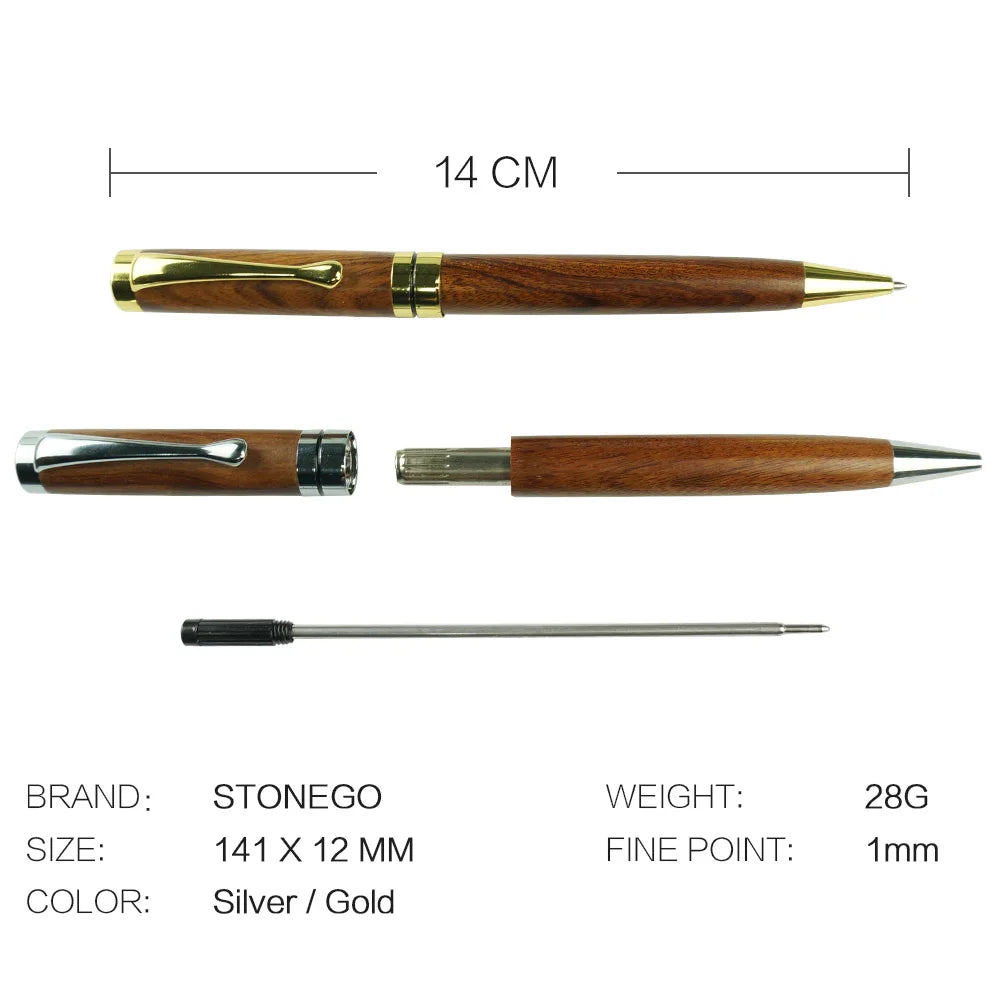 STONEGO Classics Luxury Wooden Fountain Pen/Signature Pen Ink 0.5mm for Gifts Decoration Writing Office Fountain Pen Stationery