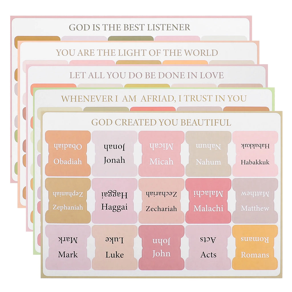 Bohemian Style Bookmarks Bible Index Tabs Clear Stickers For Easy Reading Study Supplies Page Markers
