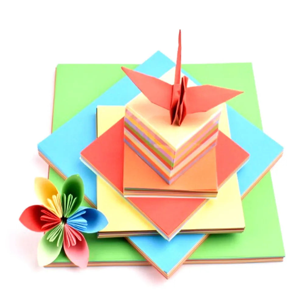500Pcs 7Cm Construction Paper Colorful Folding Sheets Eco Friendly Safe Craft Material for Kids Kindergarten Art Stationery Home
