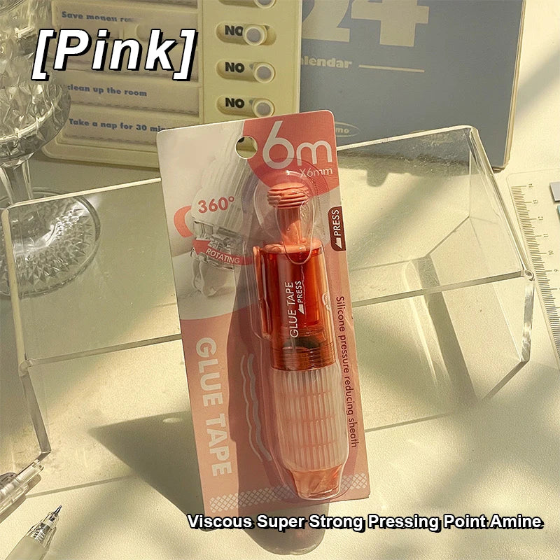 1PC Pen Style Push Point Adhesive With High Appearance Value and Viscosity Replaceable Core Correction Tape Style Double-Sided A