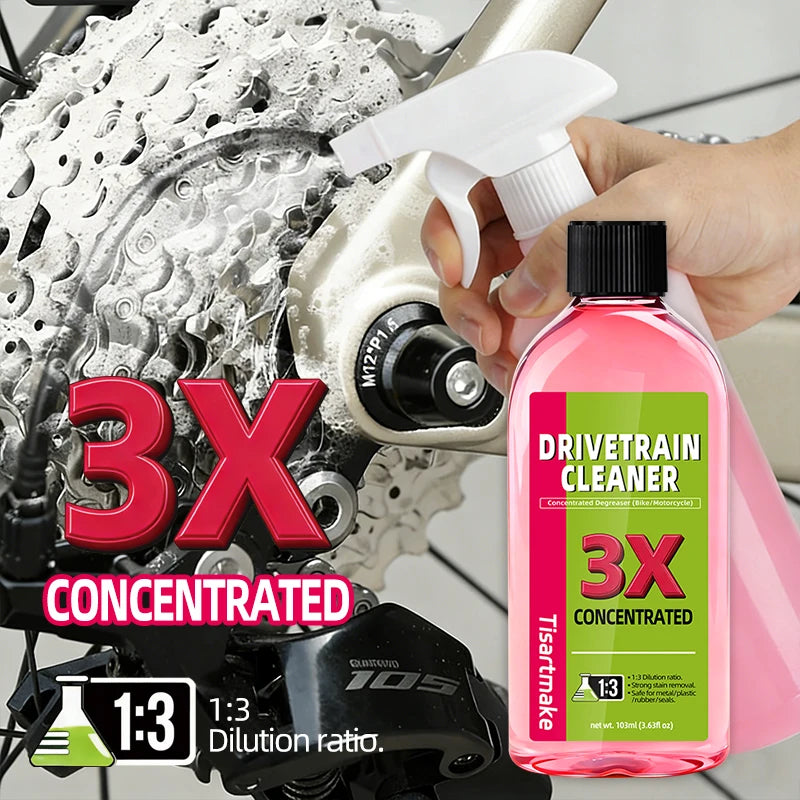 100ml Bike Drivetrain Cleaner Bicycle Chain Cleaning Maintenance Liquid Degreaser Spray Bike Chain Cleaner Bicycle Degreaser