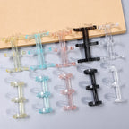 Removable Binder Book Binding Rings Plastic Book Rings Clear Folder Binder Clips Scrapbook Binding Button School Loose Leaf Clip