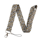 Gray Leopard Print Fashion Lanyard for Key Neck Strap Lanyard Card ID Badge Holder Key Chain Key Holder Keyring Accessories Gift