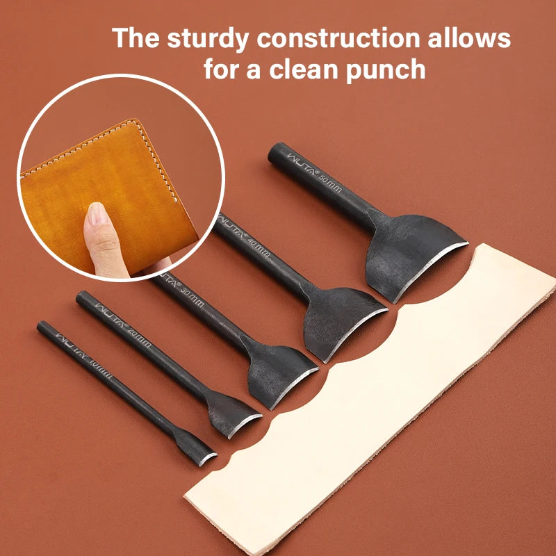 WUTA Basic 1pc Leather Corner Punch Cutter 1/4 Round Punches Arc-Shaped Cutting Dies DIY Strap Belt Wallet Leather Craft Tools