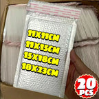 20/10Pcs Shipping Bags White Foam Envelope Bubble Mailers Wholesale with Different Specifications Send Packaging Soft Envelope