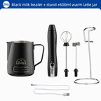 Bincoo-Electric Coffee Milk Maker, Handheld Household Mixer, Adjustable Double-Headed Gear