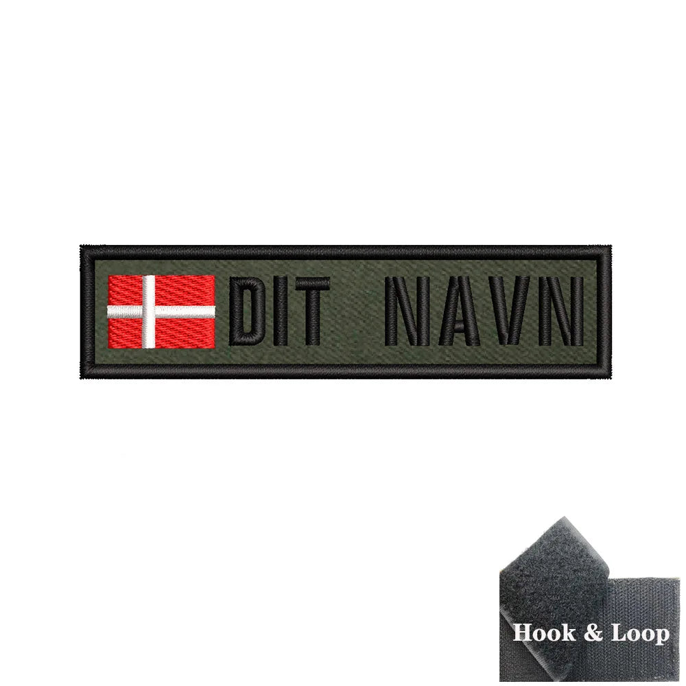 1PC 10cmX2.5cm Custom Name Flag Patch Stripes Badge Iron On Or Hook Loop Estonia Austria Bulgaria Hungary Romanian Ireland green