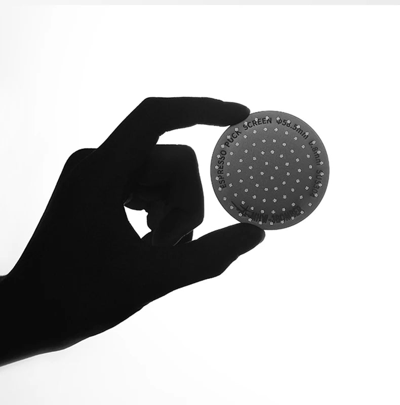 MHW-3BOMBER Titanium Coating Espresso Puck Screen 51/53/58.5mm Reusable Metal Filter 0.8mm Thickness Lower Shower Screen