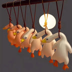 1/2pcs New Color Change Duck Keychain Fashion Funny Goose Pendants for Bag Car Keyrings Cute Cartoon UV Photochromic Key Chains