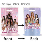 Katseye Girl Birthday Party Theme Decoration Cup Plate Banner Backdrop Gift Bag Tablecloth For Gift Baby Shower Supplies