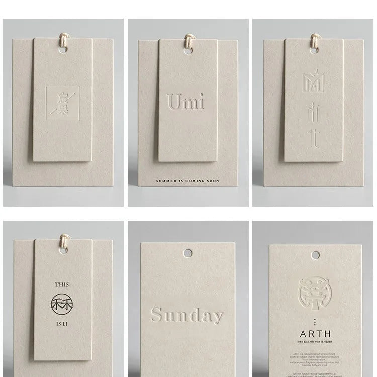 Custom Printed Hang Tags Labels for High Quality Cloth Personalized Paper Hangtags Handmade Label for Various Business Use