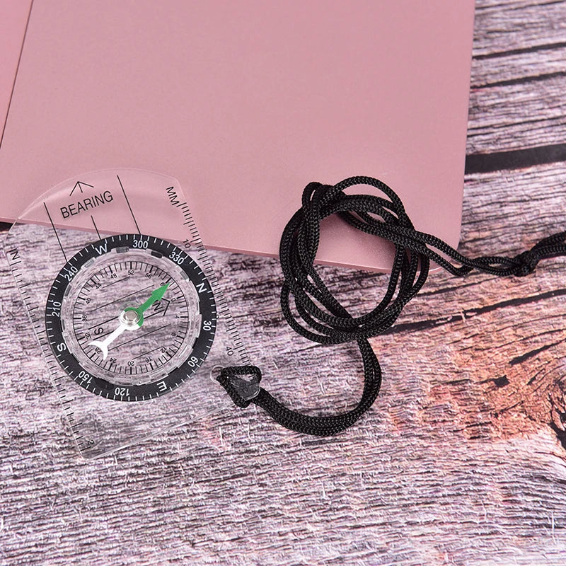 Hot Sale 1pc Outdoor Hiking Camping Compass Map Scale Ruler Multifunctional Equipment