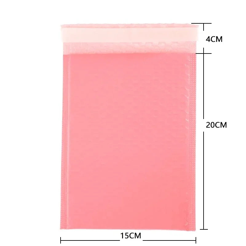100pcs Bubble Mailers Pink Poly Bubble Mailer Self Seal Padded Envelopes Gift Bags For Book Magazine Lined Mailer Self Seal