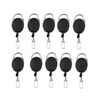 1/3/5/10Pcs Fly Fishing Key Ring Retractor Tool Retractable Keychain Reel Badge Holder Fishing Tackle