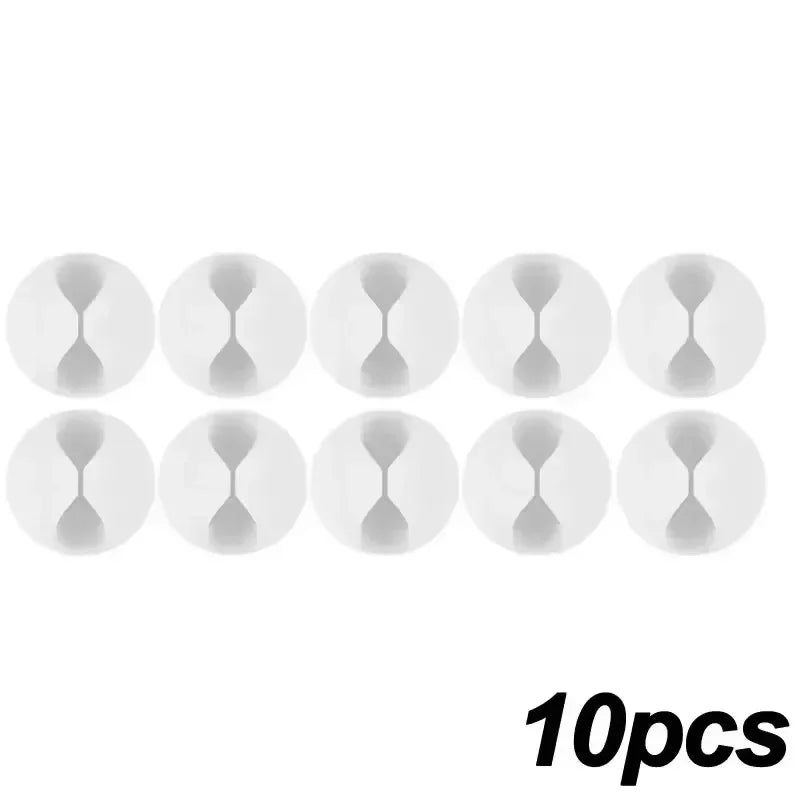 Desktop Cable Clips Portable Adhesive Cable Management Charger Wire Holder Clips Cord Organizers for Home Office Car Nightstand