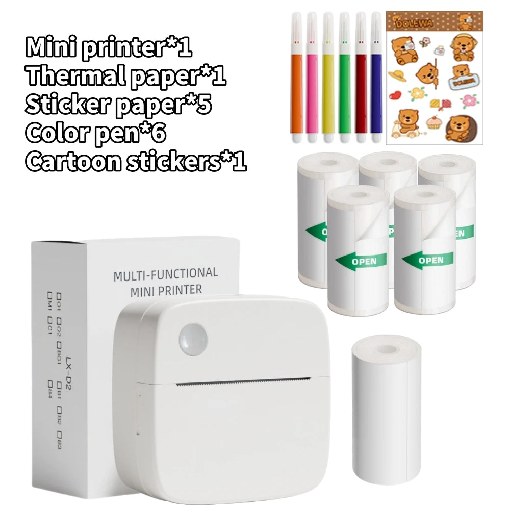Mini Portable Wireless Label Printer  DOLEWA D2 Wireless Function, Thermal Sticker Maker, Handheld Tips, Learning Marking