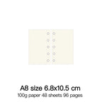 High Quality Ring Binder Notebook A5 Personal A6 A7 A8 Size Insert Refills Loose Leaf Spiral Diary Planner Inner Core 100g Paper