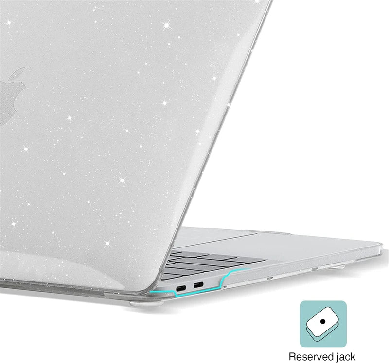 Glitter Hard Laptop Case for Macbook Air 13.6 M4 15 M3 Sparkly Clear Cover for Mac Book Pro 13 M1 M2 14 M4 16 Sleeve Accessories