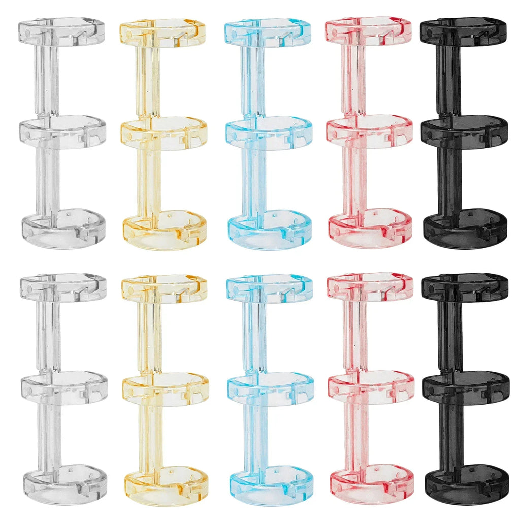 Removable Binder Book Binding Rings Plastic Book Rings Clear Folder Binder Clips Scrapbook Binding Button School Loose Leaf Clip