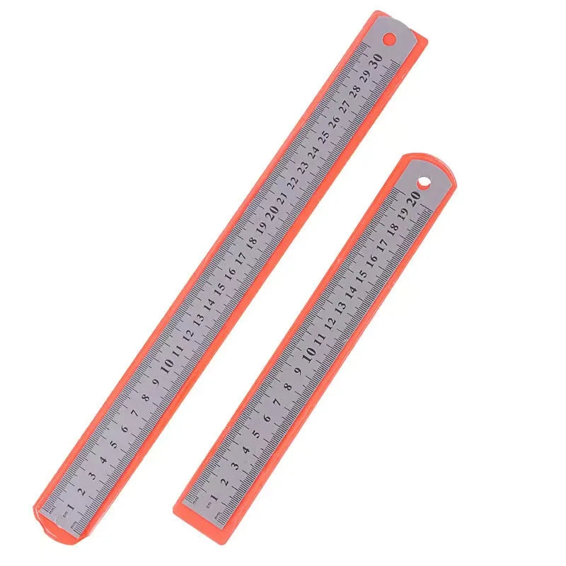 Stainless Steel Double Side Straight Ruler Centimeter Inches Scale Metric Ruler Precision Measuring Tool School Office Supplies