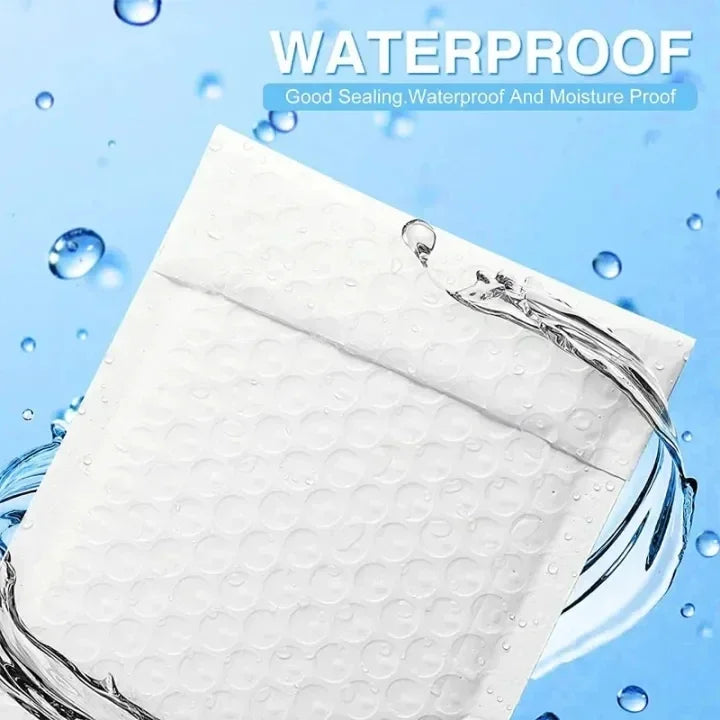 60/10Pcs White Bubble Envelopes Bag Adhesive Waterproof Foam Self Seal Packaging Bags With Bubble Mailing Bag Organizer Supplies