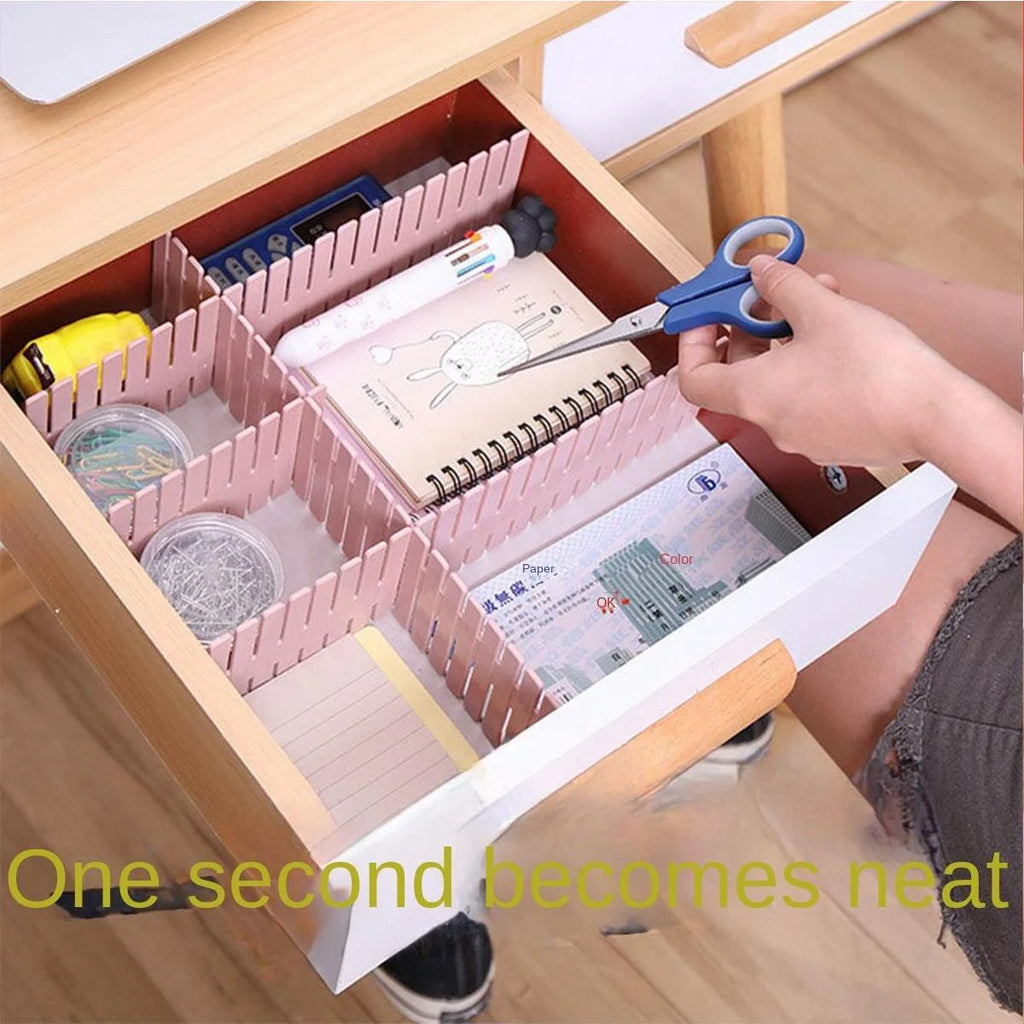 4Pcs Drawer Storage Dividers Sock Compartment Box Free Combination Plastic Partition Board Underwear Grid Divider Organizer Cosmetics Miscellaneous Compartment Box