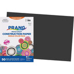 50 Sheets Black Construction Paper 12 inch by 18 inch, Prang Brand Previously Called SunWorks