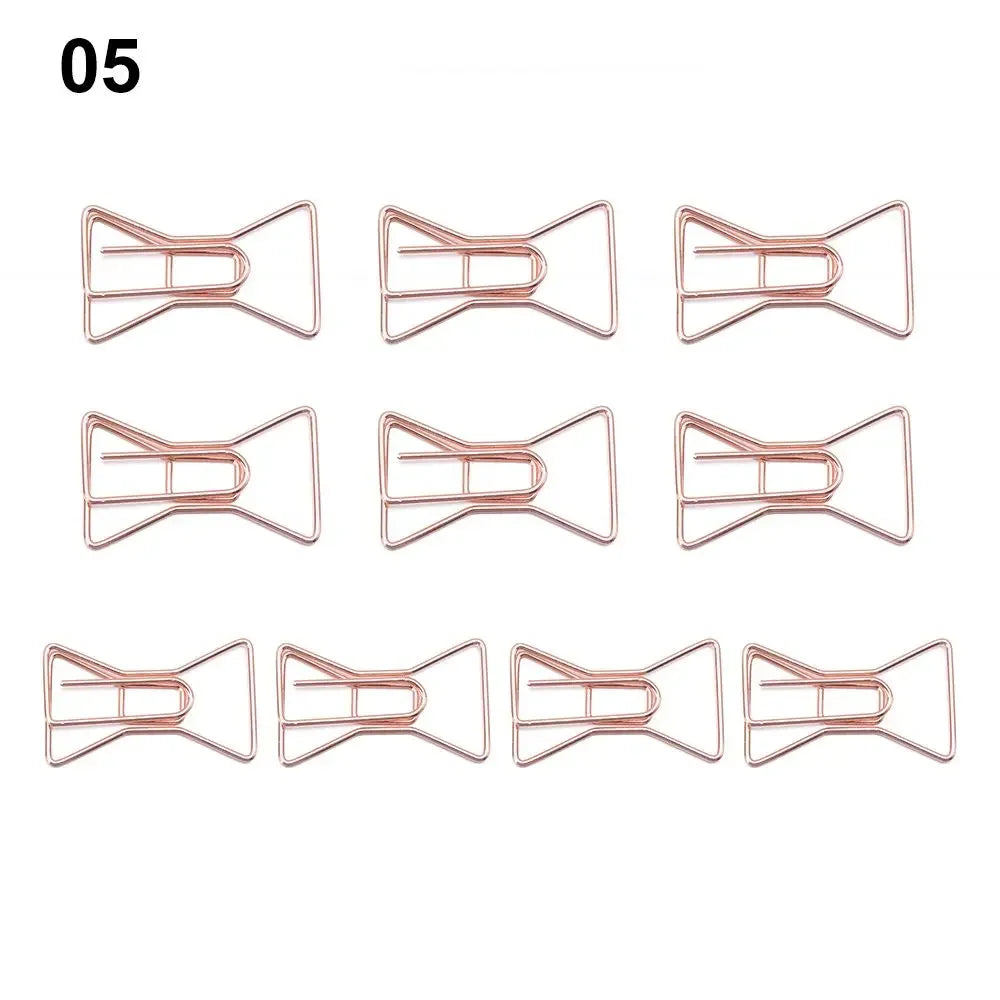 50/20pcs Love Diamond Crown Envelope Stationery Photo Tickets Office Supplies Metal Book Paper Clip Paperclips Mini Binder Clips